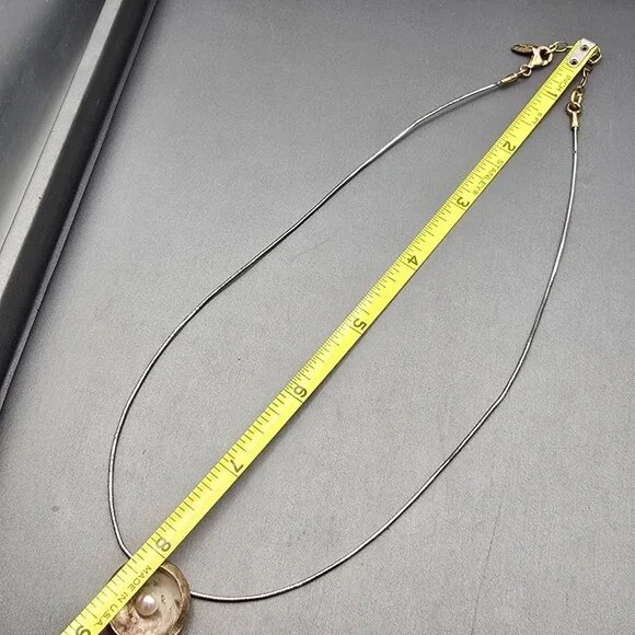 VTG Sterling Silver Pearl Pendant Necklace 925 Germany 2 Tone RL Regis Lecuyer - Picture 8 of 13